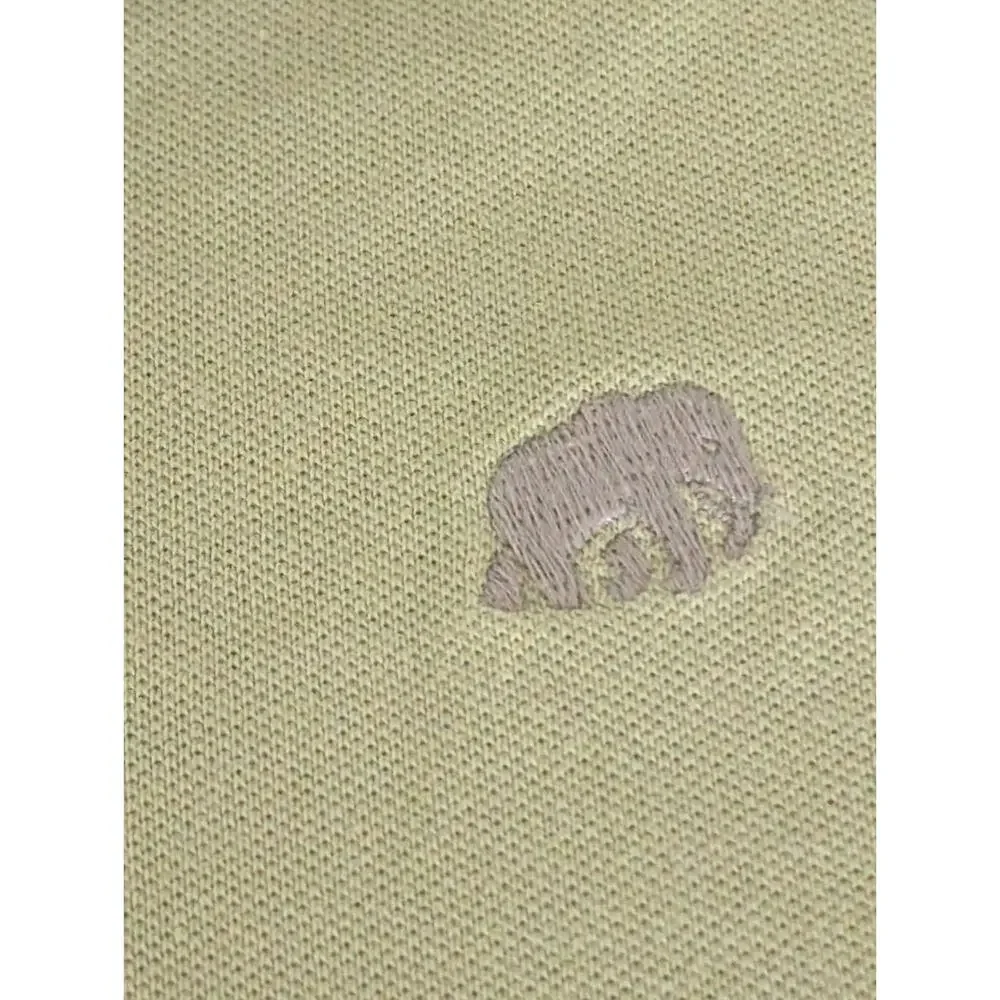 Banana Republic Polo Shirt Pique Elephant Logo Mens Medium Green Short Sleeve